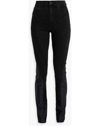 Mugler - Scuba-Paneled High-Rise Skinny Jeans - Lyst