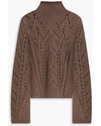 Loulou de Saison - Gustavia Pointelle-Knit Wool And Cashmere-Blend Turtleneck Sweater - Lyst