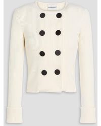 Claudie Pierlot - Double-Breasted Cotton And Wool-Blend Cardigan - Lyst