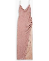 retroféte - Katya Draped Sequined Chiffon Gown - Lyst