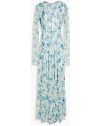 Philosophy Di Lorenzo Serafini - Maxikleid aus tüll mit floralem print - Lyst