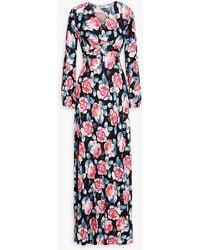 Diane von Furstenberg - Monika Wrap-effect Floral-print Crepe De Chine Maxi Dress - Lyst