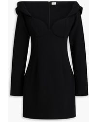 Magda Butrym - Off-The-Shoulder Wool-Blend Crepe Mini Dress - Lyst