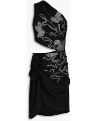 IRO - Verziertes minikleid aus crêpe mit cut-outs und asymmetrischer schulterpartie - Lyst