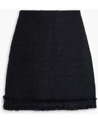 Versace - Sequin-Embellished Cotton-Blend Tweed Mini Skirt - Lyst