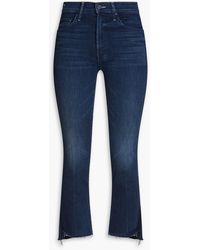 Mother - The Insider Cropped Mid-rise Bootcut Jeans - Lyst