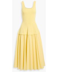 Jonathan Simkhai - Allana Knit-Paneled Poplin Midi Dress - Lyst