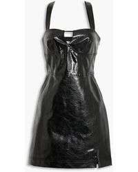 Jonathan Simkhai - Cutout Glossed Faux Leather Mini Dress - Lyst
