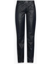 Mugler - Waxed High-rise Straight-leg Jeans - Lyst