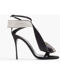 Sergio Rossi - Marquise Embellished Satin Sandals - Lyst