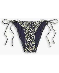 Matteau - The string tief sitzendes bikini-höschen mit floralem print - Lyst