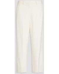 Theory - Cropped Crepe Straight-leg Pants - Lyst
