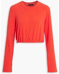 The Range - Cropped Supima Cotton-blend Jersey Top - Lyst