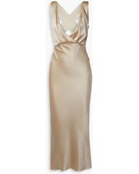 Khaite - Milo Silk-satin Midi Dress - Lyst