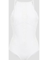 I.D Sarrieri Lace-paneled Swimsuit - White