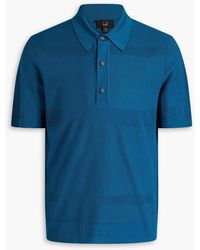 Dunhill - Mulberry Silk-jacquard Polo Shirt - Lyst