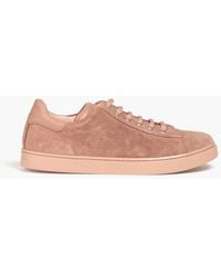 Gianvito Rossi - Leather -trimmed Suede Sneakers - Lyst