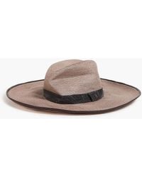 Brunello Cucinelli - Bead-Embellished Hemp-Blend Fedora - Lyst