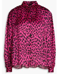 Maje - Cinela Leopard-print Satin Shirt - Lyst