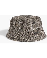 Brunello Cucinelli - Bead-embellished Wool-blend Tweed Bucket Hat - Lyst