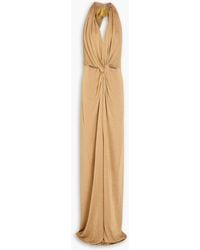 Costarellos - Twisted Jersey Halterneck Gown - Lyst