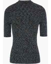Theory - Leenda Marled Ribbed-knit Turtleneck Sweater - Lyst
