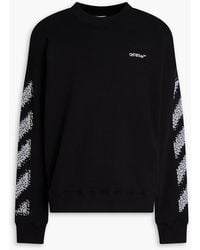 Off-White c/o Virgil Abloh - Printed French Cotton-Terry Sweatshirt - Lyst