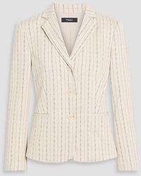 Theory - Striped Crepe-Jersey Blazer - Lyst