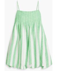Jonathan Simkhai - Kiki Striped Linen-Blend Mini Dress - Lyst