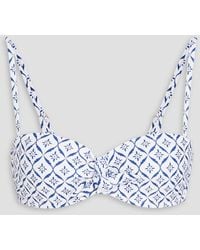 Heidi Klein - Capri Printed Underwired Bandeau Bikini Top - Lyst