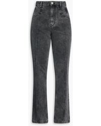 Isabel Marant - Nadege Acid-Wash High-Rise Straight-Leg Jeans - Lyst