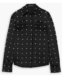 David Koma - Bluse aus satin mit kristallen - Lyst