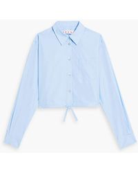 Marni - Cropped Cotton-poplin Shirt - Lyst