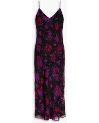 Rag & Bone - Slip dress aus georgette in midilänge mit floralem print - Lyst