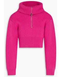 Jacquemus - Risoul Cropped Ribbed Merino Wool Half-Zip Sweater - Lyst