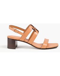 Tory Burch - Ines Embellished Leather Slingback Sandals - Lyst