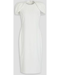Badgley Mischka - Cape-effect Stretch-crepe Midi Dress - Lyst