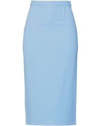 Roland Mouret Arreton Crepe Midi Pencil Skirt - Blue