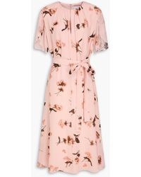 Erdem - Floral-Print Silk-Voile Midi Dress - Lyst