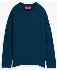 The Elder Statesman - Spliced Ribbed Cashmere Sweater - Lyst