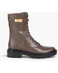 Tory Burch - Leather Combat Boots - Lyst