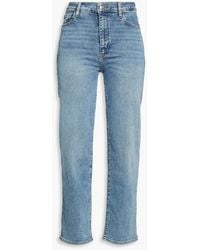 FRAME - Le Sleek Straight High-Rise Straight-Leg Jeans - Lyst