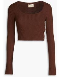 Loulou Studio - Assen Cropped Ribbed Wool-blend Sweater - Lyst