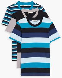 Marni - Set Of Three Striped Cotton-jersey T-shirts - Lyst