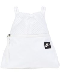 Nike Mesh-trimmed Woven Backpack - White