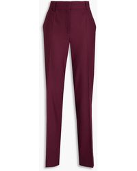 Alberta Ferretti - Wool-blend Twill Straight-leg Pants - Lyst