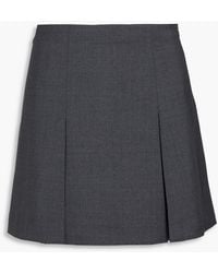 Claudie Pierlot - Pleated Wool-Blend Crepe Mini Skirt - Lyst