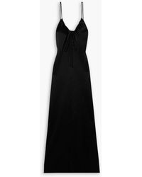 Proenza Schouler - Harper gerafftes maxikleid aus glänzendem crêpe mit cut-outs - Lyst