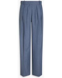 Victoria Beckham - Hose mit weitem bein aus webstoff - Lyst