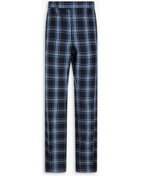 Thom Browne - Checked Wool And Linen-Blend Suit Pants - Lyst